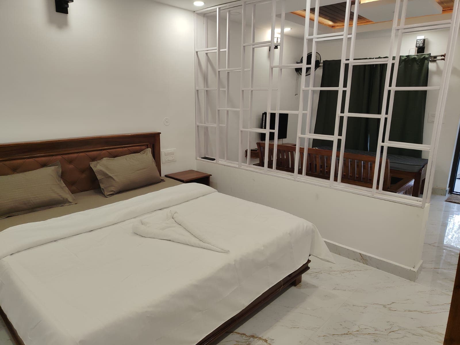 Bedroom suite with a private sitting area
